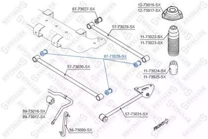 сайлентблок зад. рычага зад. наружн.!\ Daewoo Lacetti 04> 87-73028-SX STELLOX
