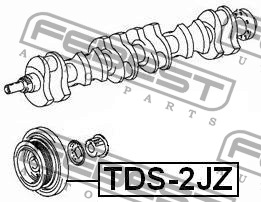 Шкив коленвала TOYOTA MARK 2 TDS-2JZ TDS-2JZ FEBEST