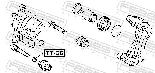 Заглушка направляющей втулки тормозного суппорта TT-CS TT-CS FEBEST