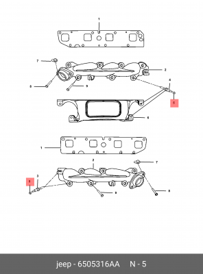 ГАЙКА/MUTTER UNBELEGT 6505 316AA CHRYSLER