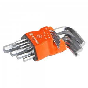 Набор шестигранных ключей "AIRLINE" (короткие инбус 9 предметов (1.5,2,2.5,3,4,5 AT920 AIRLINE