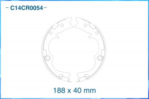 Тормозные колодки задние барабанные C14CR0054 C14CR0054 CWORKS