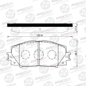 Колодки тормозные дисковые Avantech передние (противоскрипная пластина в компл.) AV1091 AVANTECH