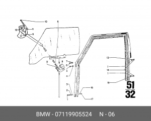 Болт BMW OE 07 11 9 905 524 BMW