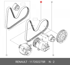 Ремень 6PK1178 117202275R 117 202 275 R RENAULT