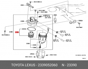 Фильтр топливный LC300 TOYOTA 2339052060 23390-52060 TOYOTA