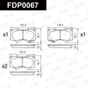 Тормозные колодки дисковые смесь CERAMIC FDP0067 FDP0067 FAP
