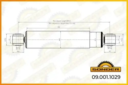 Амортизатор подвески (задний) MAN о.н 81437026071 — 2 года безусловной гарантии 090011029 SONDER
