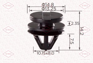 Клипса автомобильная [упаковка 10 штук] TJB1765 TJB1765 TATSUMI