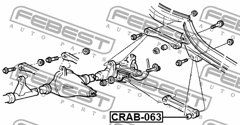 Сайлентблок передн тяги JEEP GRAND CHEROKEE III 2004-2010 CRAB-063 CRAB-063 FEBEST