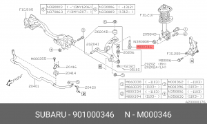 БОЛТ / 901000346 SUBARU