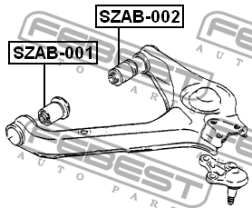 сайлентблок рычага пер.!\ Suzuki Vitara SE/SV 89-98/X-90 SZ416 95> SZAB-001 FEBEST