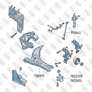 Тяга стабилизатора передняя левая/правая AUDI A2 03-VW Polo 02-SKODA Fabia 01- F FP0661 FIXAR