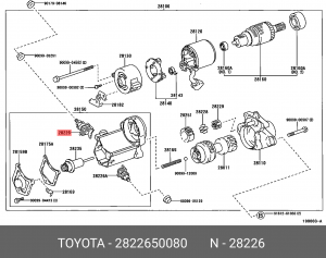 Крепление стартера 28226-50080 28226-50080 TOYOTA