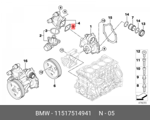 профильная прокладка!\ BMW E87/E90/E83 1.6-2.0i all 11 51 7 514 941 BMW