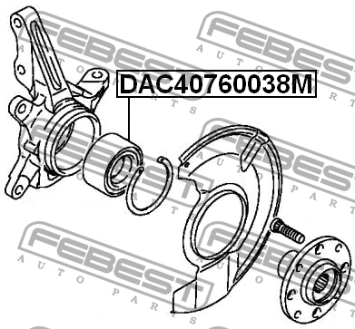 Подшипник ступицы передний MITSUBISHI COLT 02-12 DAC40760038M DAC40760038M FEBEST