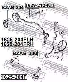Болт с эксцентриком MERCEDES BENZ E-CLASS 212 4 MATIC 2008-2013 1629-212-KIT 1629-212-KIT FEBEST