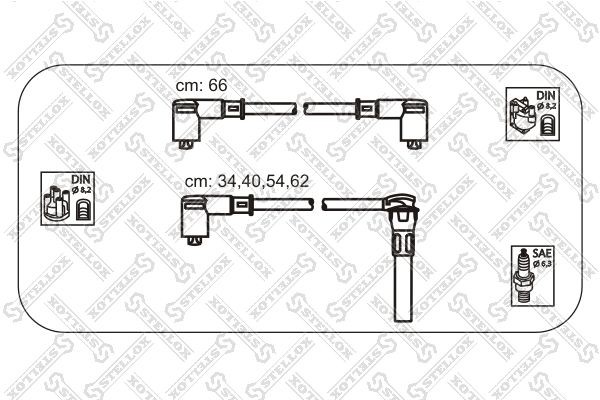 к-кт проводов!\ Ford Scorpio/Sierra 2.0 DOHC 89> 10-38518-SX STELLOX