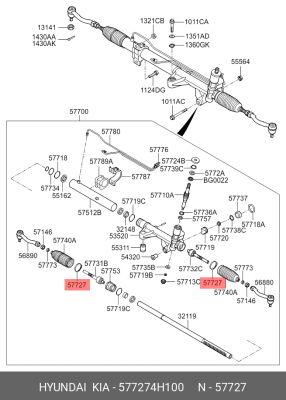 Хомут пыльника 57727-4H100 577274H100 HYUNDAI KIA