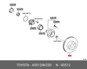 диск тормозной передний! d319\ Toyota Hilux 04> 43512-0K230 TOYOTA