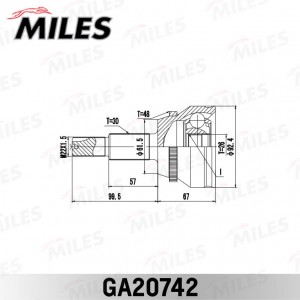 ШРУС наружный TOYOTA CAMRY ACV40/GSV40 2006-2011 - GA20742 GA20742 MILES