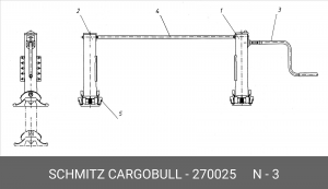 Рукоятка 415 мм 415 мм 270025 SCHMITZ CARGOBULL