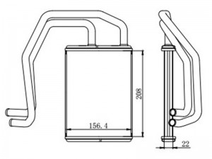 Радиатор отопителя салона MITSUBISHI CANTER FUSO FE8  03- ST-MB84-395-0 STMB843950 SAT