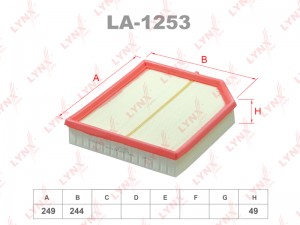Фильтр воздушный VOLVO XC40 (17-) GEELY Monjaro, Tugella LYNX LA-1253 LYNXAUTO