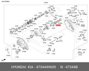 ЗАМОК ЗАЖИГАНИЯ C 2-МЯ КЛЮЧАМИ 81900-07BB0 4734449600 HYUNDAI KIA