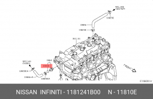 Уплотнительная резинка NISSAN 11812-41B00 11812-41B00 NISSAN