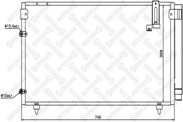 радиатор кондиционера!\ Toyota Avensis Verso/Picnic all 01-03 10-45531-SX STELLOX