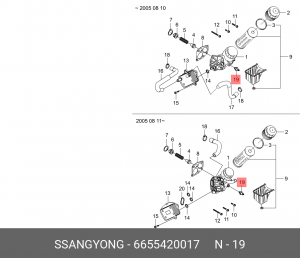 Датчик давления масла SSANGYONG Kyron (06-),Actyon (06-/10-),Rexton (04-) (D20/2 6655420017 SSANG YONG
