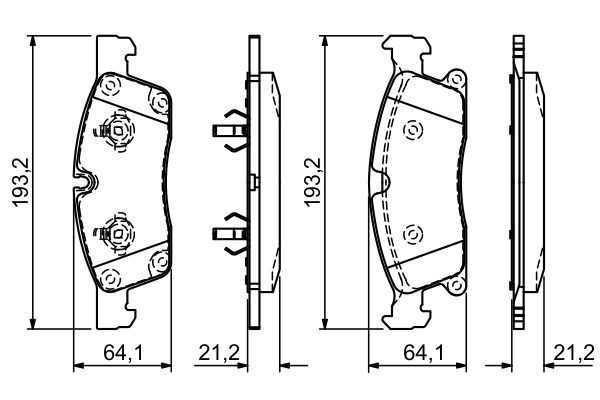 Колодки тормозные MERCEDES ML (W166) передние (4шт.) BOSCH 0986494672 BOSCH