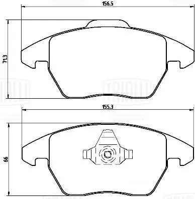Колодки торм. VW Polo Sedan (RUS) (10-) 1ZC диск. перед. (с датч.) (керам.) (PF  PF1801CR TRIALLI