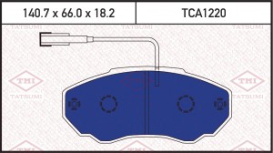 FIAT DUCATO/CITROEN JUMPER 02> 140.8x19.3x66/ с датчиком износа/ на среднюю и ко TCA1220 TATSUMI