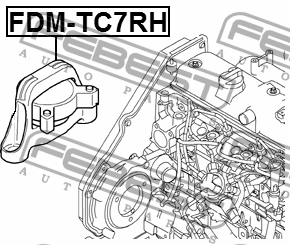 Подушка двигателя правая (гидравлическая) FDM-TC7RH FEBEST
