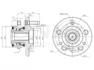 Ступица передняя (с ABS) HUB-20194 UNIO