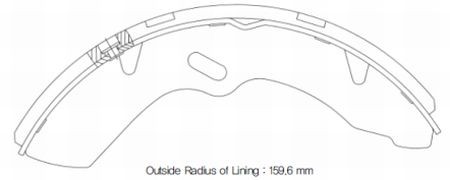 Колодки тормозные HYUNDAI HD65,72,78,County барабанные (85мм) (1шт.) (T=8мм) SAN SA014 SANGSIN