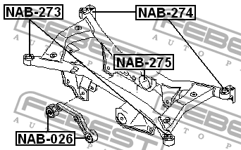 Опора дифференциала NAB-026 NAB-026 FEBEST