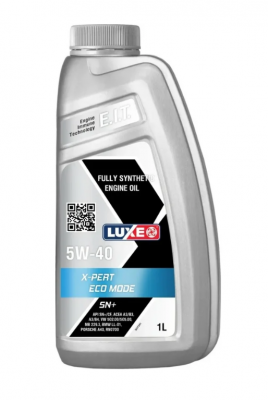 Масло моторное LUXE X-PERT ECO MODE 5W-40 SN/CF A3/B3/B4 синтетическое 1 л 30372 LUXE OIL
