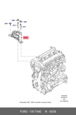 Кронштейн передней опоры 1811940 1811940 FORD