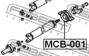 Подшипник опоры карданного вала GREAT WALL HOVER H5 2010-2017 MCB-001 MCB-001 FEBEST