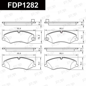 Тормозные колодки дисковые смесь CERAMIC FDP1282 FDP1282 FAP