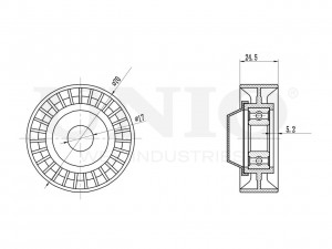 Ролик направляющий приводного ремня TNS-10097 UNIO