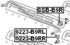 тяга стабилизатора заднего правая!\ Toyota Sequoia 08> 0823-B9RL FEBEST