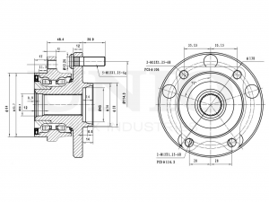 Ступица передняя (с ABS) HUB-20212 UNIO