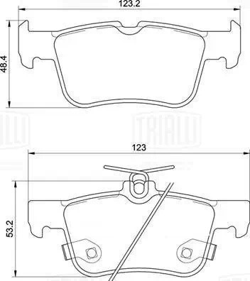 Колодки торм. Ford Mondeo V (15-) диск. зад. (керам.) (PF 1081CR) PRO PF1081CR TRIALLI