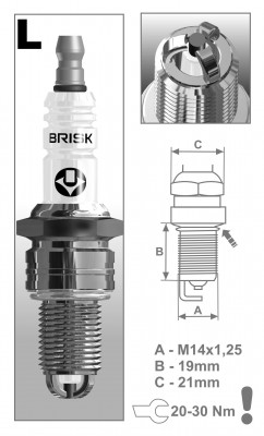 Свеча зажигания EXTRA LR17TC1 (1348) LR17TC-1 BRISK