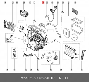 277325401R MICRO MOTEUR ENTREE AIR 277325401R RENAULT