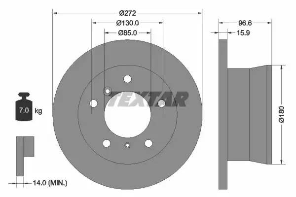 92137603 диск торм. зад. !\ MB Sprinter, VW LT 89> 92137603 TEXTAR
